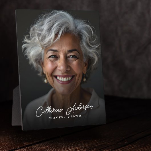 シンプル記念写真&カスタム文字卓上 フォトプラーク