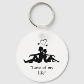 シンプル記念日のバレンタインデー写真 キーホルダー (裏面)