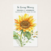 シンプル記念日花葬儀祈りの言葉カード (正面)