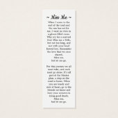 シンプル記念歌葬儀祈りの言葉しおり (裏面)