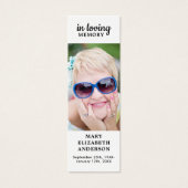 シンプル記念歌葬儀祈りの言葉しおり (正面)