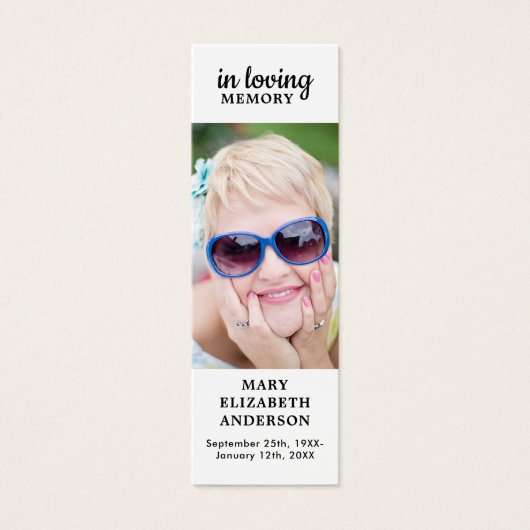 シンプル記念歌葬儀祈りの言葉しおり (正面)