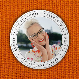 シンプル記念葬儀記念写真 缶バッジ