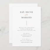 シンプル詳細カードと結婚の詳細カード 招待状 (正面/裏面)