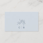 シンプル詳細ダスティブルー エンクロージャーカード (裏面)