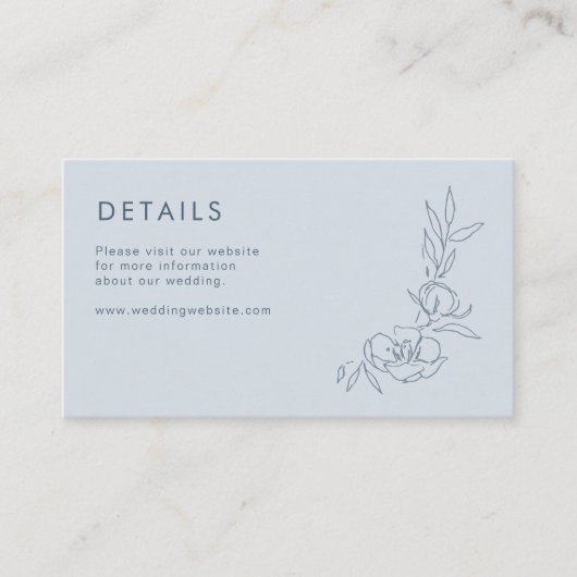 シンプル詳細ダスティブルー エンクロージャーカード (正面)