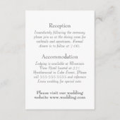 シンプル詳細ミニマル、文字のみ結婚の エンクロージャーカード (正面)