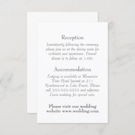 シンプル詳細ミニマル、文字のみ結婚の エンクロージャーカード