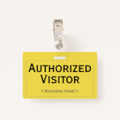 シンプル認定ビジターのバッジ バッジ (裏面クリップ)