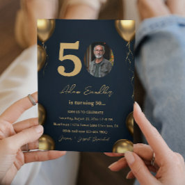 シンプル誕生エレガントパーティー50日 招待状