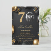 シンプル誕生エレガントパーティー 招待状 (スタンド正面)