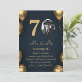 シンプル誕生エレガントパーティー 招待状 (スタンド正面)