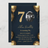 シンプル誕生エレガントパーティー 招待状 (正面/裏面)