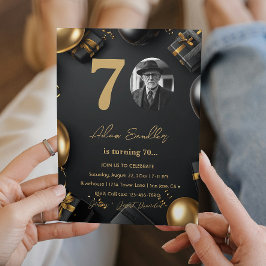 シンプル誕生エレガントパーティー 招待状