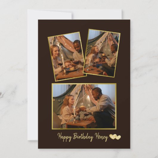 シンプル誕生日フォト誕生日カード シーズンカード (正面)