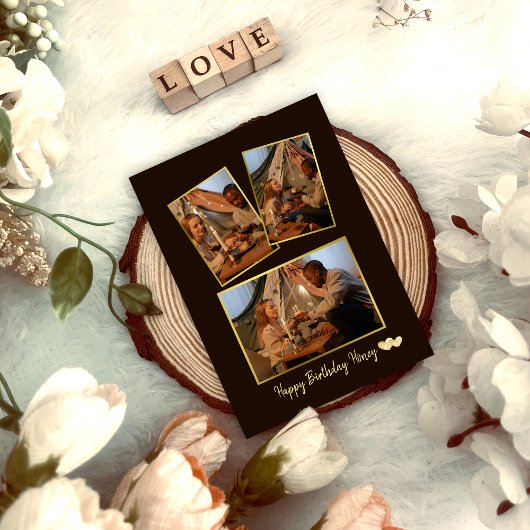 シンプル誕生日フォト誕生日カード シーズンカード