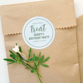 シンプル誕生日ミニマルお洒落治療 ラウンドシール