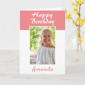 シンプル誕生日写真 カード (黄色い花)