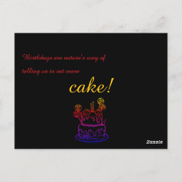 シンプル誕生日招待状はがき ポストカード