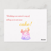 シンプル誕生日招待状はがき ポストカード (裏面)