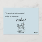 シンプル誕生日招待状 ポストカード (裏面)