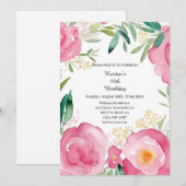 シンプル誕生日招待状 招待状 (正面/裏面)