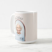 シンプル誕生日80thバラアーチ写真ギフト コーヒーマグカップ (正面左)