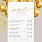 シンプル誰が赤ちゃんシャワーのゲーム