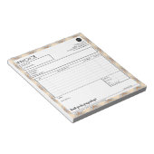 シンプル請求書作成縁どテンプレート ノートパッド (アングル)