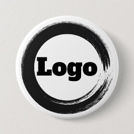シンプル販売促進スモールビジネスブランドブラックロゴ 缶バッジ