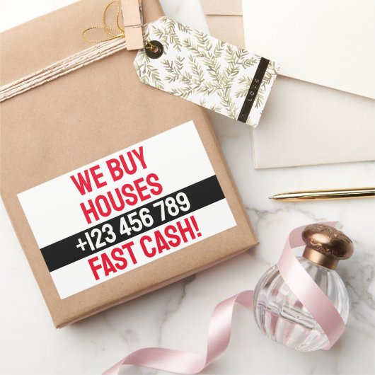 シンプル買実在財団投資事業Weハウス 長方形シール (ギフト)