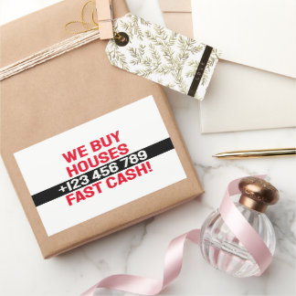 シンプル買実在財団投資事業Weハウス 長方形シール