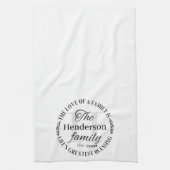 シンプル賛美姓モノグラム キッチンタオル (縦)