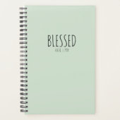 シンプル賛美謝礼ハンドレタリングミント プランナー手帳 (正面)