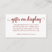 シンプル赤いギフトを表示 | キャンディアップルイベント エンクロージャーカード (正面)