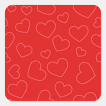 シンプル赤いハートパターン