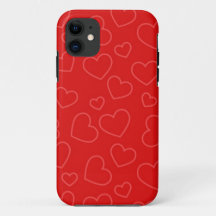 シンプル赤いハートパターン