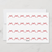 シンプル赤いハートボウハッピーバレンタインデー写真 シーズンカード (裏面)