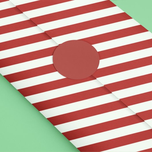 シンプル赤お洒落可愛いミニマストライプのリストおもしろい ラッピングペーパー