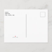 シンプル赤ちゃんシャワーB/Wフォトブルー インビテーションポストカード (裏面)