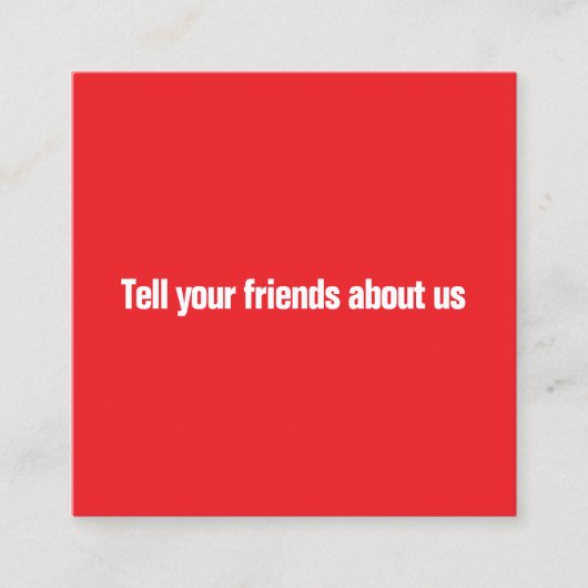 シンプル赤と白エレガント紹介カード 紹介カード (正面)