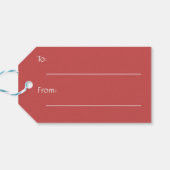 シンプル赤と白クリスマス ギフトタグ (裏面横)