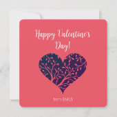 シンプル赤と白教室バレンタインデー シーズンカード (正面)