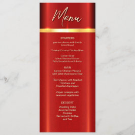 シンプル赤のメ結婚ニュー メニュー