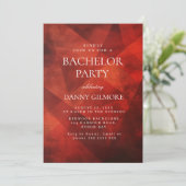 シンプル赤エレガントバチュラーパーティ 招待状 (スタンド正面)