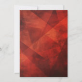 シンプル赤エレガントバチュラーパーティ 招待状 (裏面)