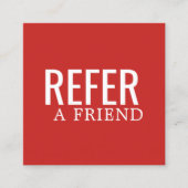 シンプル赤エレガント白の紹介カード 紹介カード (正面)