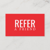 シンプル赤エレガント白の紹介カード 紹介カード (正面)