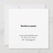 シンプル赤エレガント白美しいサロンクーポン ノートカード (裏面)