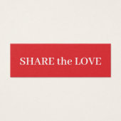 シンプル赤エレガント白美しい紹介カード (正面)